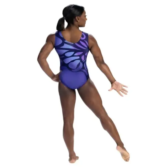 GK Elite Girls' Simone Biles Flower Leotard - Purple image {1}
