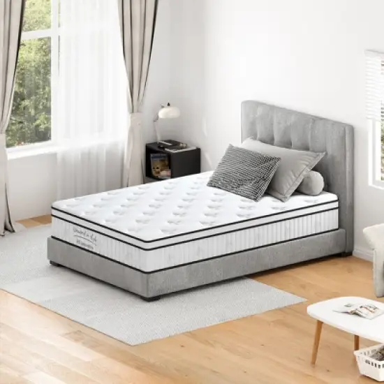 PAGED Hybrid Mattress Queen Size Mattress with Individually Pocketed Innerspring, Medium Firm for Bedroom image {6}