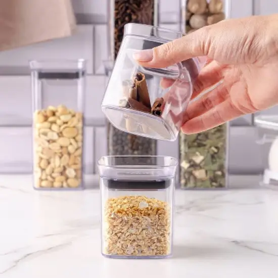 OU Spice Rack Organizer, 13pc 5oz Spice Containers , 3 Tier Clear Spice Holder and Seasoning Organizer for Countertop, Cabinet - Freestanding image {6}