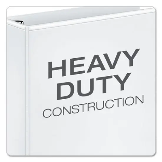 Cardinal Premier Easy Open ClearVue Locking Slant-D Ring Binder, 3 Rings, 1" Capacity, 11 x 8.5, White image {2}