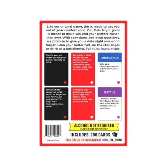 Do Or Drink Date Night Hydration Edition Game image {1}