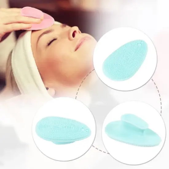 Unique Bargains Silicone Soft Face Scrub Cleansing Brush 3.15"x1.85"x1.14" 1 Pc image {2}