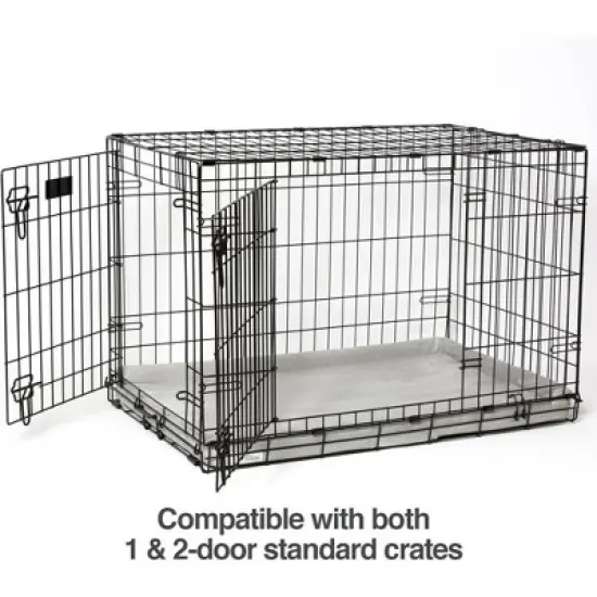 PetFusion PuppyChoice Solid Foam Dog Crate Bed, Grey image {2}
