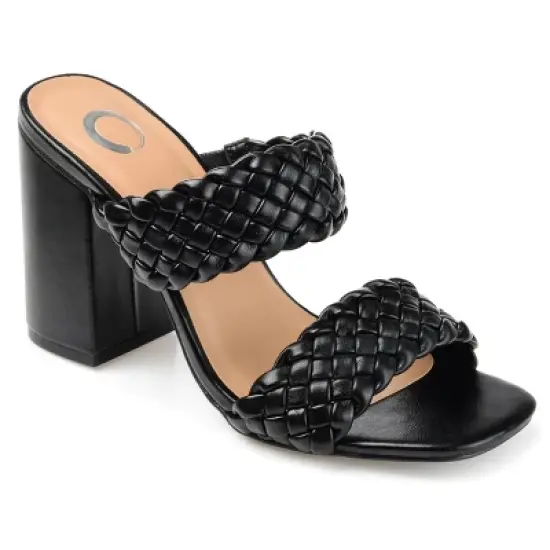 Journee Collection Womens Melissa Open Toe High Block Heel Pumps image {9}