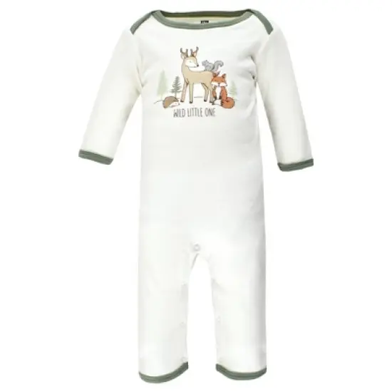 Hudson Baby Infant Boy Cotton Coveralls, Forest Deer image {2}