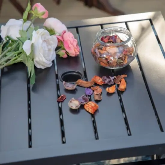 Patio Conversation Set with 360 Wicker Swivel Chairs & Side Table - Captiva Designs image {4}