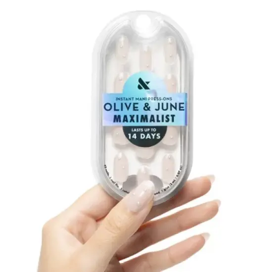 Olive & June Press-On Fake Nails - Maximalist - French - 42ct image {1}