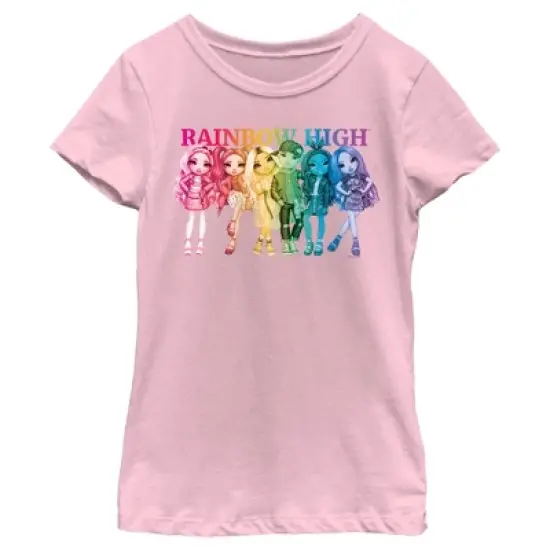 Girl's Rainbow High Colorful Group Shot T-Shirt image {3}