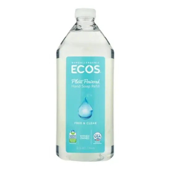 Ecos Free And Clear Hand Soap Refill - Case of 6/32 fz image {1}