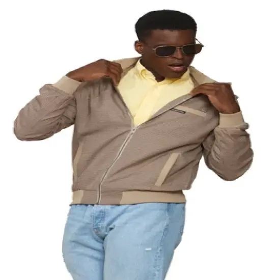 Members Only - Men's Clinton Houndstooth Iconic Racer Jacket image {7}