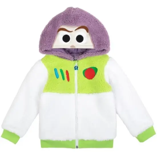Disney Pixar Toy Story Buzz Lightyear Baby Cozy Faux Shearling Zip Up Cosplay Hoodie Infant to Toddler image {9}