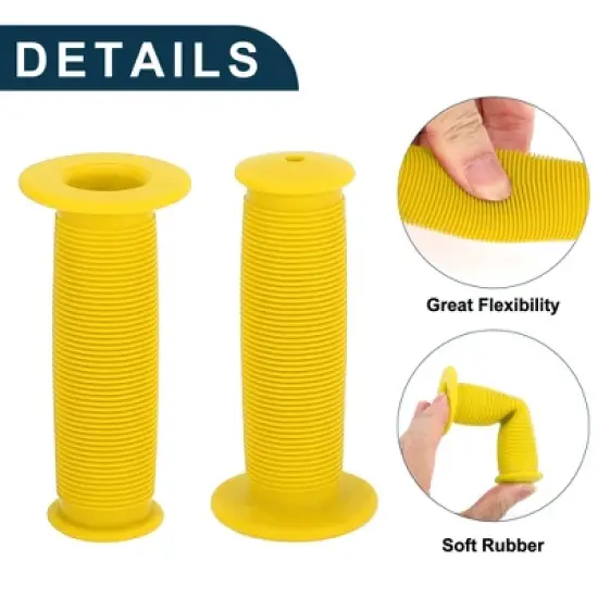 Unique Bargains Bike Handlebar Grips Covers 3.94" Yellow 1 Pair image {2}
