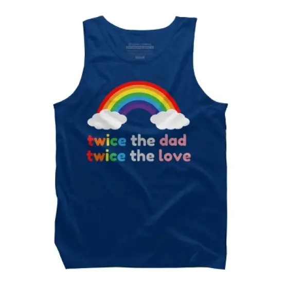 Design By Humans Rainbow Twice The Dad & Love By Tank Top image {6}