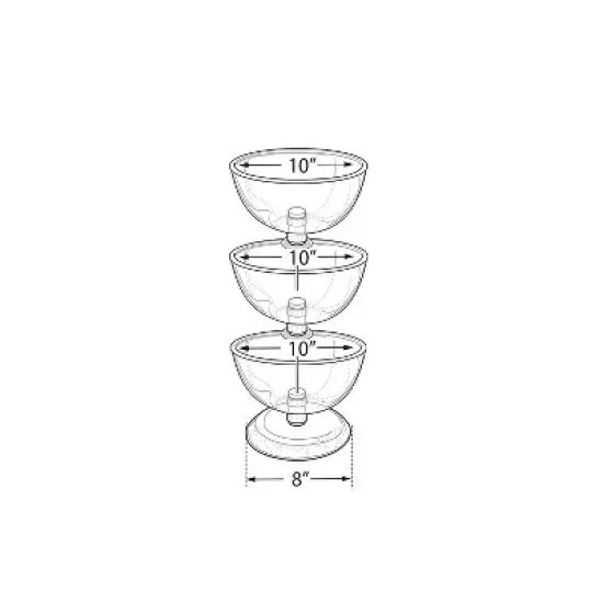 Azar Three Tier 10" Bowl Display (720310) image {1}
