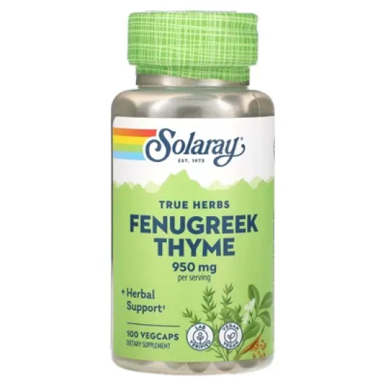Solaray True Herbs, Fenugreek Thyme, 100 VegCaps image {4}