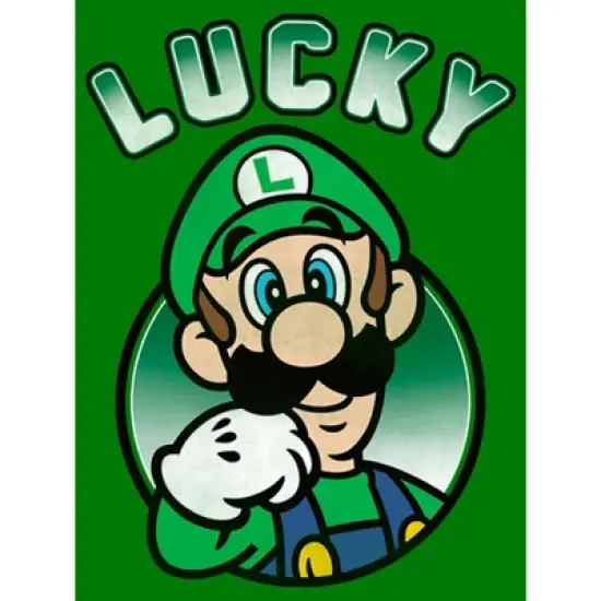 Men's Nintendo Super Mario St. Patrick's Day Lucky Luigi Retro Sweatshirt image {1}