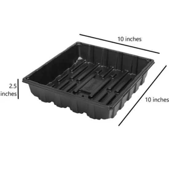 SUNPACK Extra Strength Plastic Seed Starting Tray, Black, 2.5" image {2}