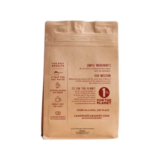 La Monarca Bakery Cafe De Olla Cinnamon and Brown Sugar Medium Roast Ground Coffee - 12oz image {1}