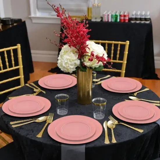 Smarty Had A Party 7.5" Fuchsia Plastic Appetizer Plates - 120 pcs image {8}