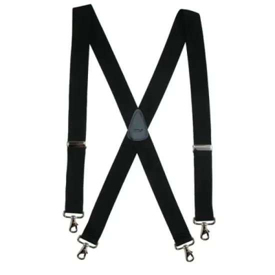 CTM Men's Elastic Solid Color X-Back Suspender with Swivel Hook Ends image {2}
