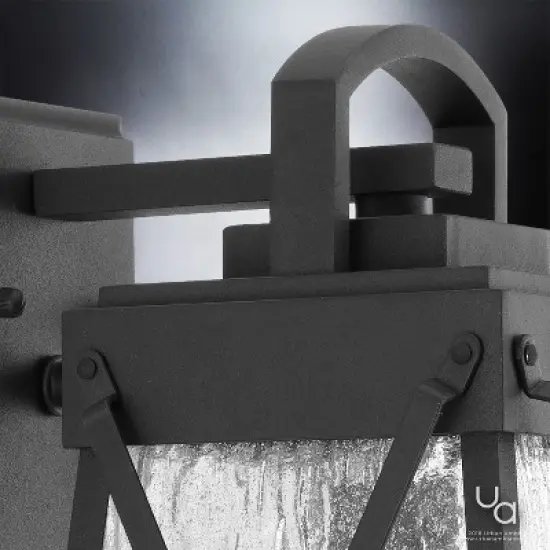 Urban Ambiance Luxury English Country Outdoor Wall Light,  15-3/4"H x 8-3/8"W,  Midnight Black Finish, UHP1053 image {4}