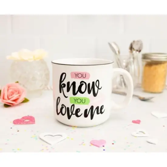 Silver Buffalo Gossip Girl "You Know You Love Me" Ceramic Camper Mug | Holds 20 Ounces image {2}