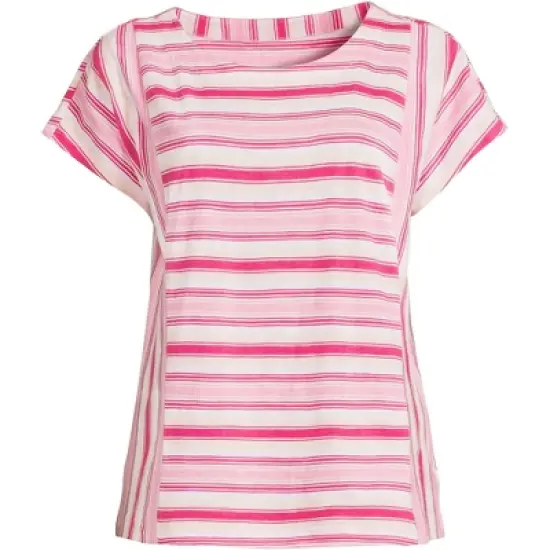 Lands' End Women's Short Sleeve Slub Wedge T-Shirt image {3}