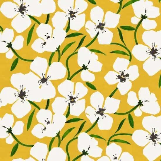 Skyline Furniture 18"x18" Outdoor Chair Cushion Anemone Field Goldenrod: Fade & Weather-Resistant, Zipper Closure image {3}