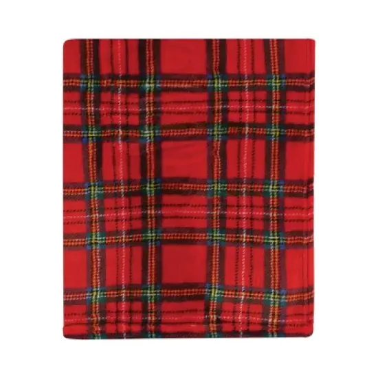 Hudson Baby Unisex Baby Silky Plush and Coral Fleece Blanket, Rudolph, 30x36 inches image {3}