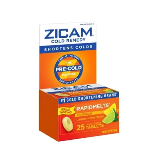 Zicam Cold Remedy Rapid Melts Tablet Lemon Lime, 25 Count image {1}
