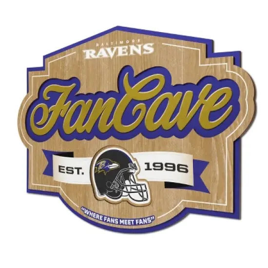 NFL Baltimore Ravens Fan Cave Sign image {4}