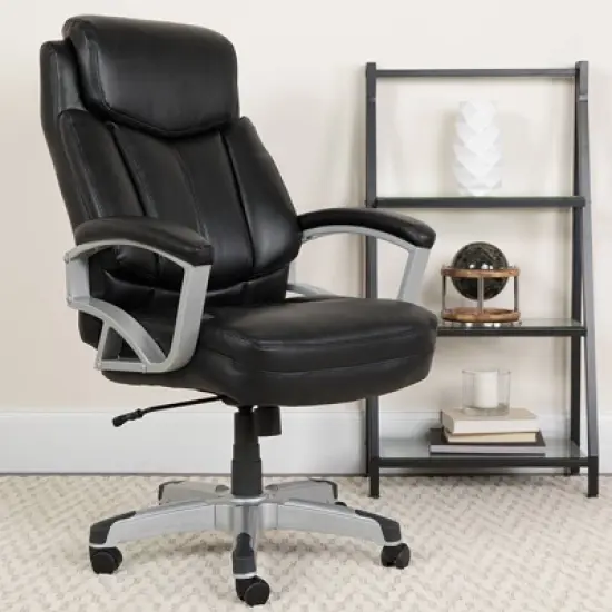 Hercules Series Big & Tall Executive Swivel Office Chair Black Leather - Flash Furniture image {5}