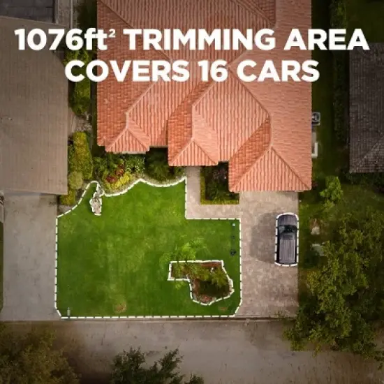 14" 20V U20 Cordless Brushless Battery Powered String Trimmer: Dual Line, Foldable, Safety Lock image {4}