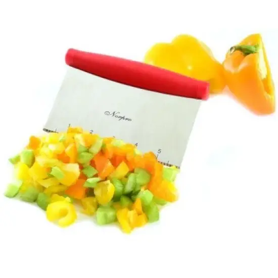 Norpro 6" Grip-EZ Handle Stainless Steel Food Chopper / Scraper image {1}