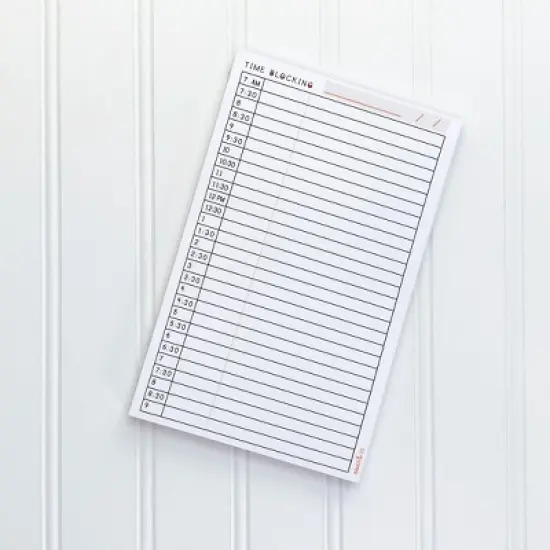 Time Blocking 5" x 8" Notepad for Scheduling by Ramus & Co (50 Heavyweight Tear-Off Sheets) image {3}