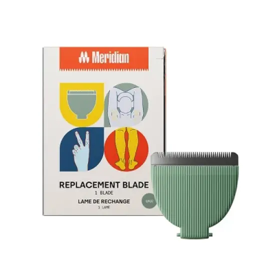 Meridian Pubic & Body Hair Trimmer Signature Ceramic Blade, Single Replacement Blade - Sage image {7}