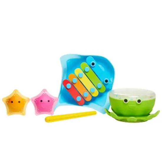Munchkin Bath Beats Musical Bath Toy Xylophone Bath Drum and Shakers Gift Set image {1}