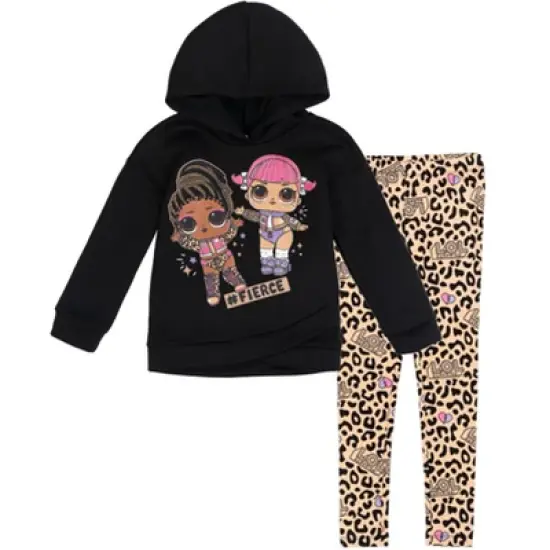 L.O.L. Surprise! Diva Drag Racer Bon Bon Fierce Fleece Pullover Hoodie and Leggings Outfit Set Little Kid to Big Kid image {10}