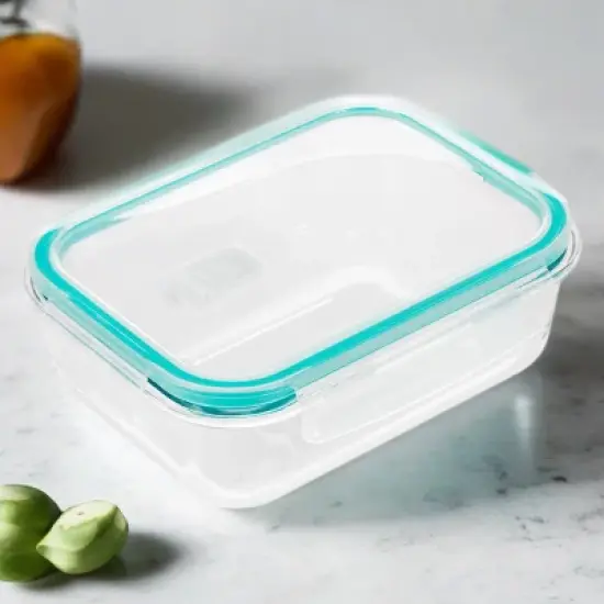 Lexi Home 35 oz. Glass Meal Prep Container with Locking Lid image {3}