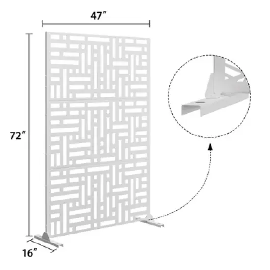 Lirago Outdoor Privacy Screen Privacy Fence Fence Panels Metal Garden Fencing - 72x47 image {7}