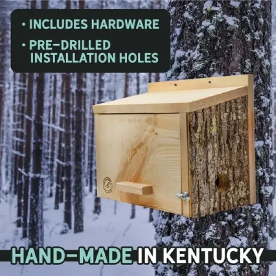 Uncle Dunkels Winter Bird Nesting Box, Handcrafted Wood Winter/Summer Outdoor Shelter image {6}