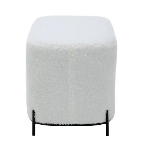 32" Modern Decorative Bench with Metal Base - WOVENBYRD image {12}