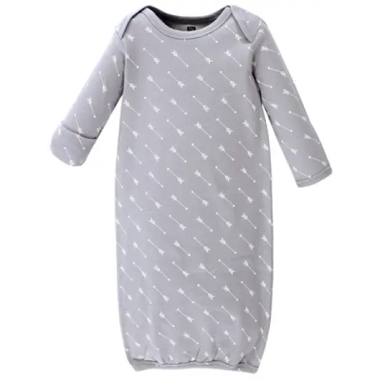 Hudson Baby Infant Boy Cotton Long-Sleeve Gowns 4pk, Wild One, 0-6 Months image {1}