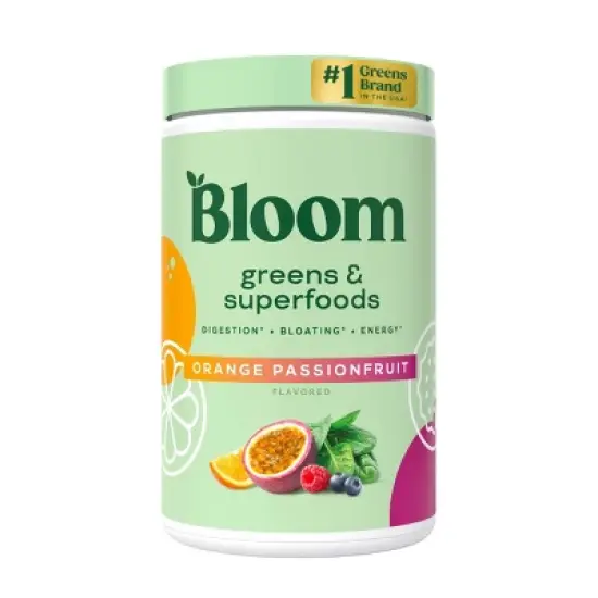 BLOOM NUTRITION Greens and Superfoods Powder - Orange Passion Fruit - 5.39oz/25 Servings image {6}
