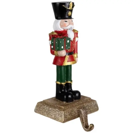 Northlight Glittered Nutcracker Soldier with Gift Christmas Stocking Holder - 9.5" image {3}