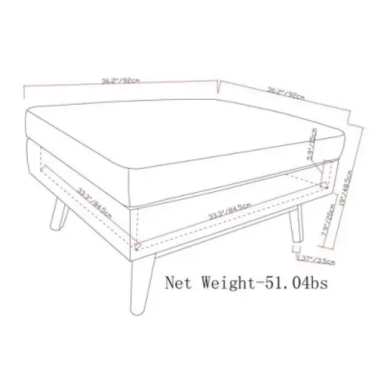 Ethan Coffee Table Storage Ottoman and benches - WyndenHall image {6}