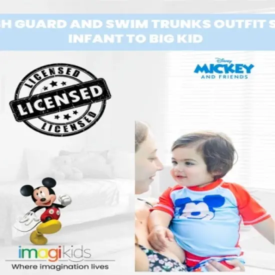 Disney Mickey Mouse Rash Guard and Swim Trunks Outfit Set Infant to Toddler image {1}