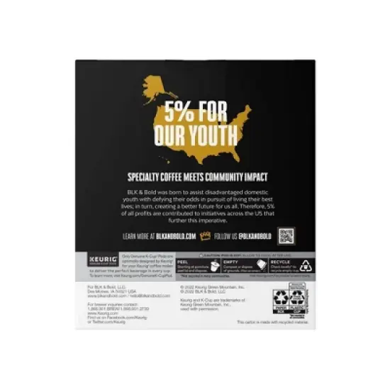 BLK & Bold Specialty Beverages Smoove Operator Dark Roast Keurig K-Cup Coffee Pods - 10ct image {1}