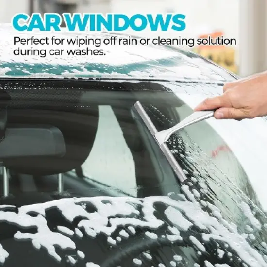 Maison All-Purpose Stainless Steel Shower Squeegee 10inch (2 Pack) image {6}