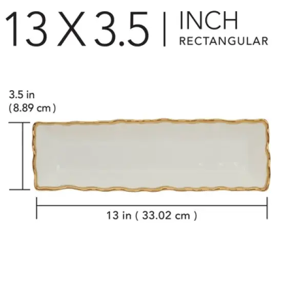 Certified International Regency Cracker Tray Gold image {4}